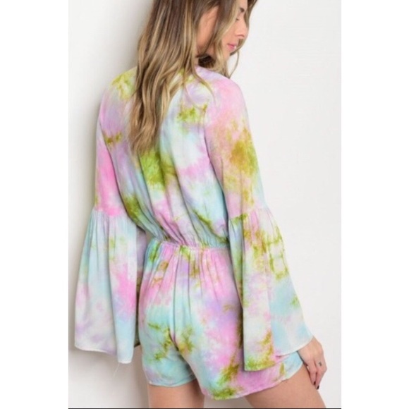 Soft Pastel Paint-Splash Romper - Picture 2 of 8